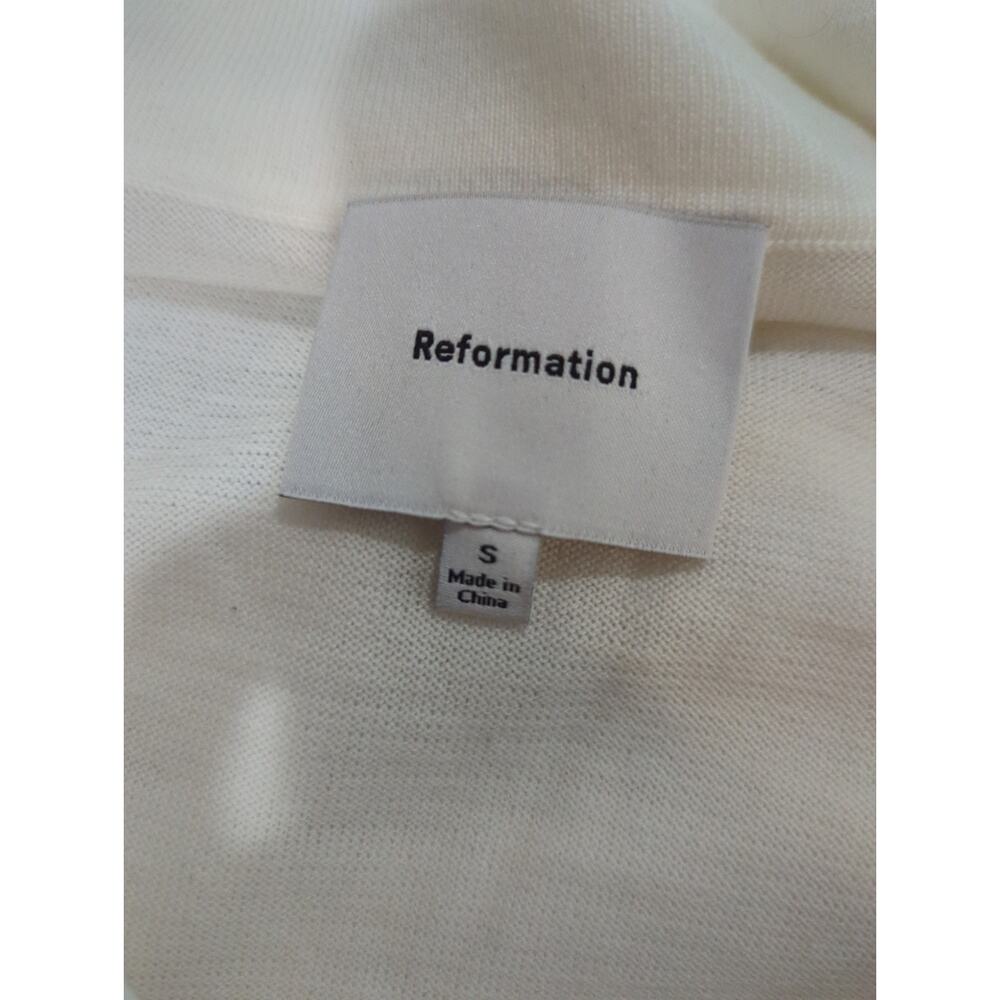 NWOT Reformation Merino Wool Collared Sweater - Picture 4 of 5